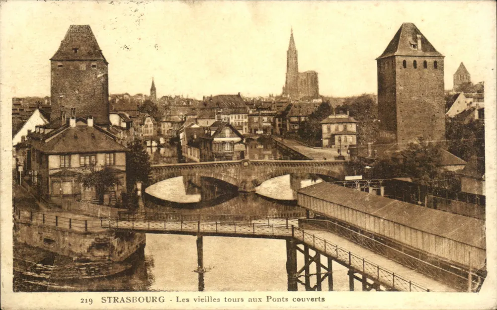 Strasbourg - Die alten Türme an den Überdachten Brücken — n° 219 - Vorderseite