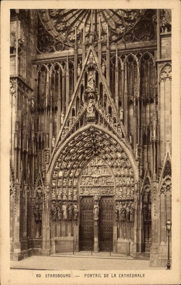 Strasbourg — Portal da Catedral — Braun & Cie, Mulhouse-Dornach, n° 80 - Frente