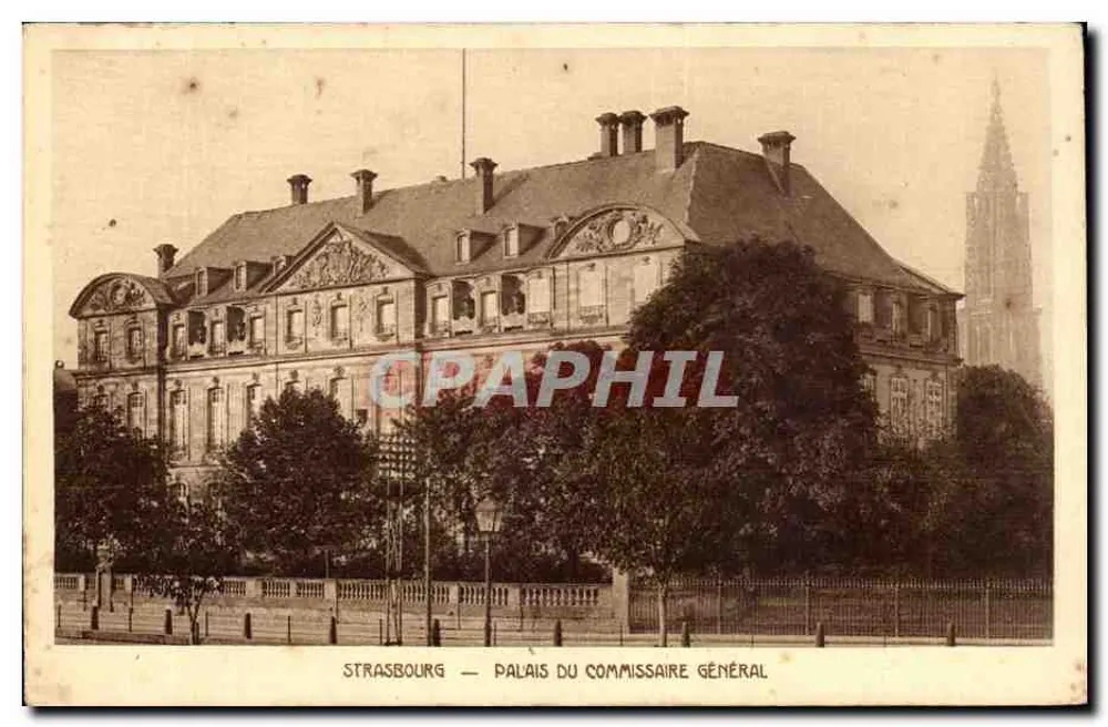 Strasbourg — Palácio do Comissário Geral — Braun & Cie, Dornach H.-Rhin - Frente
