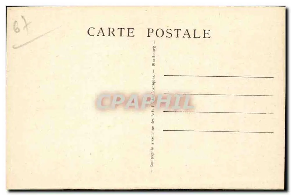 Estrasburgo - Casa Kammerzell — editora Compagnie Alsacienne des Arts Photographiques, n°42 - Verso