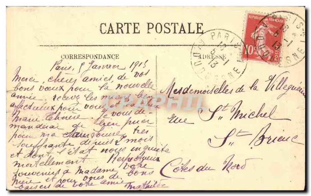 Paris — O Ponte d'Iéna e o Trocadéro — LL. — n° 850 - Verso