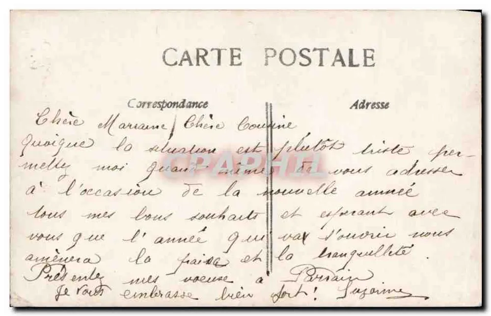 Junge Frau mit Rosenstrauß — Verlag: Chanson Année, n° 723 - Rückseite