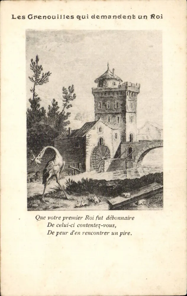 Die Frösche, die einen König verlangen — Fabel von La Fontaine — Verlag nicht sichtbar - Vorderseite