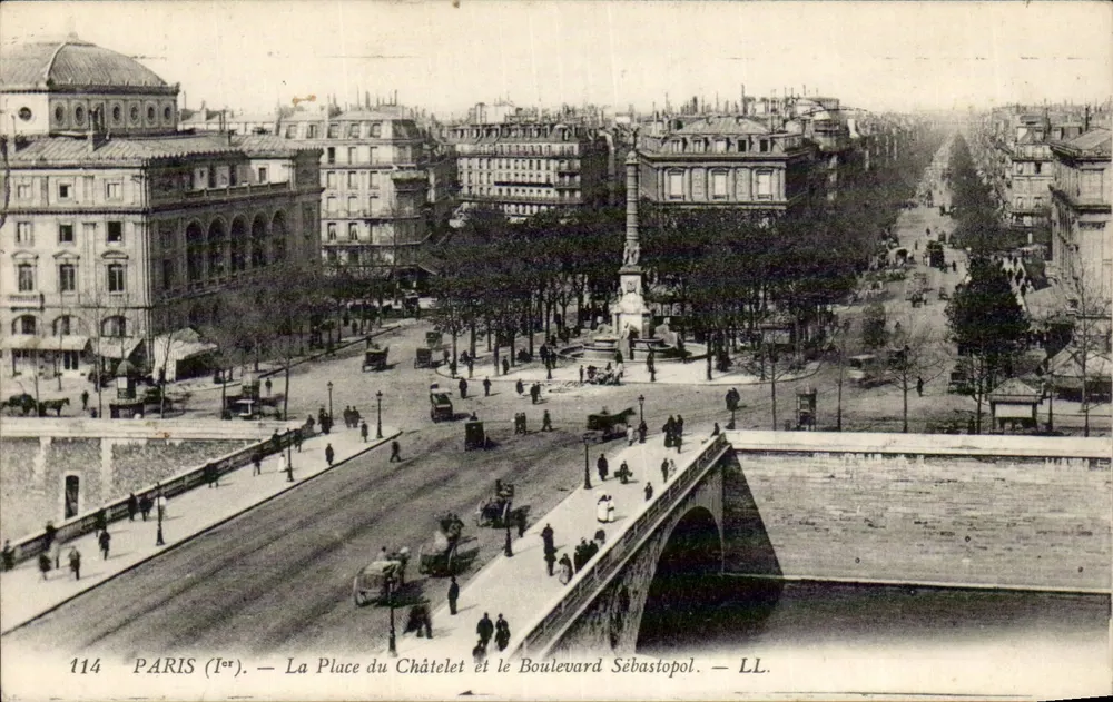 Paris (1.) — Die Place du Châtelet und der Boulevard Sébastopol — LL. — Nr. 114 - Vorderseite