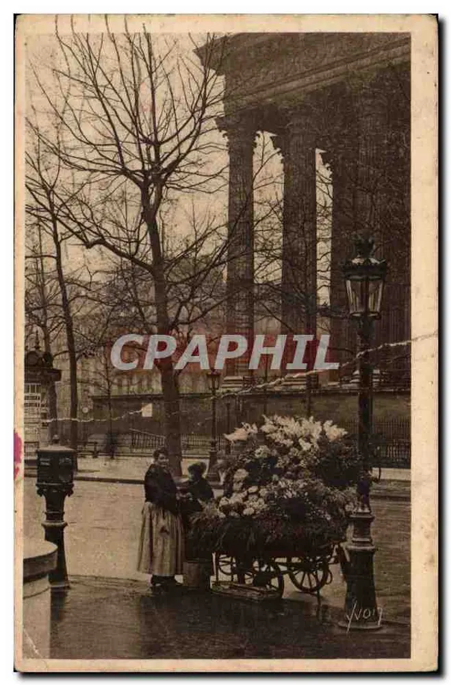 Blumenverkäuferin auf der Place de la Madeleine — Paris — Éditions Yvain - Vorderseite