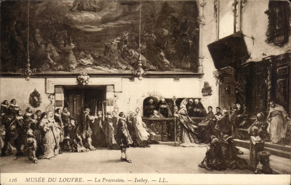 Musée du Louvre — Die Prozession — Isabey — LL. - Vorderseite