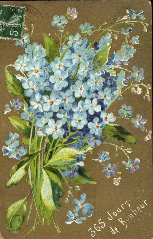 Bouquet de myosotis — 365 Jours de Bonheur — J.C. Paris - Frente