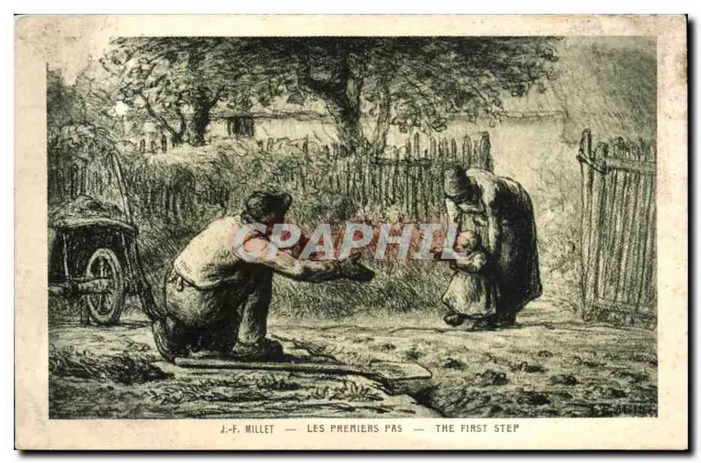 पहला कदम — जे-एफ. मिलेट — ब्राउन & सी, पेरिस के छापा - आगे