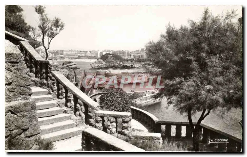 La Côte des Basques - Biarritz — Vista generale presa dall'Atalaye — Ed. La Cigogne, André Laconne - Recto