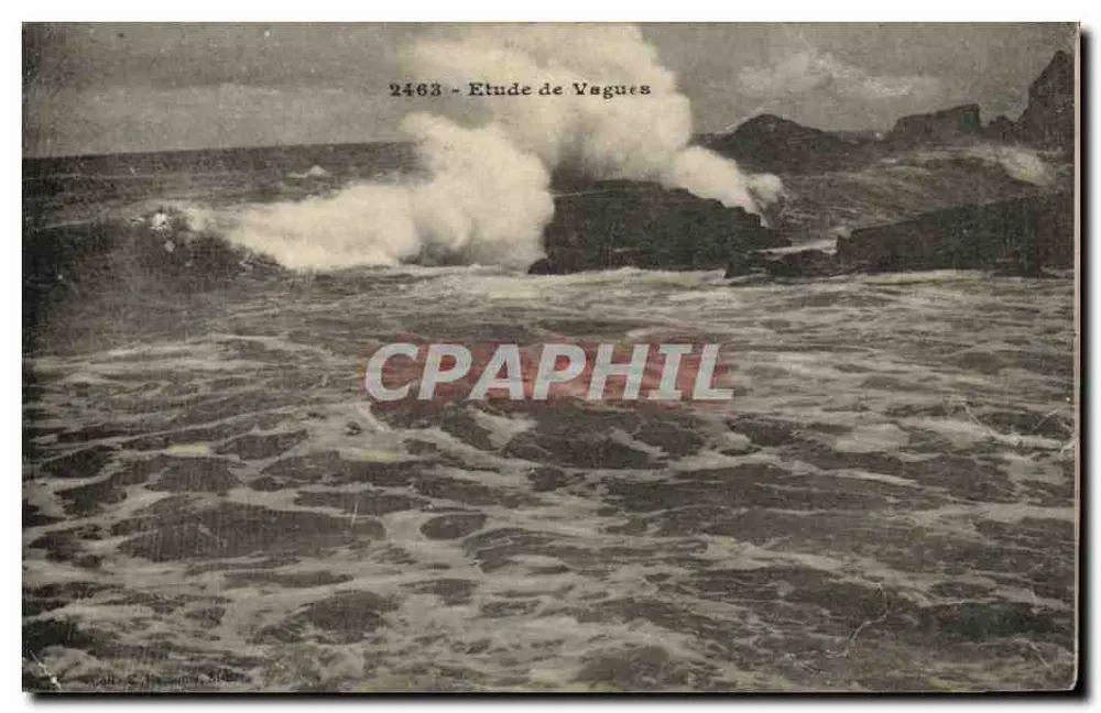Olas - Estudio de olas - Colección H. Hennuyer, n°2463 - Anverso