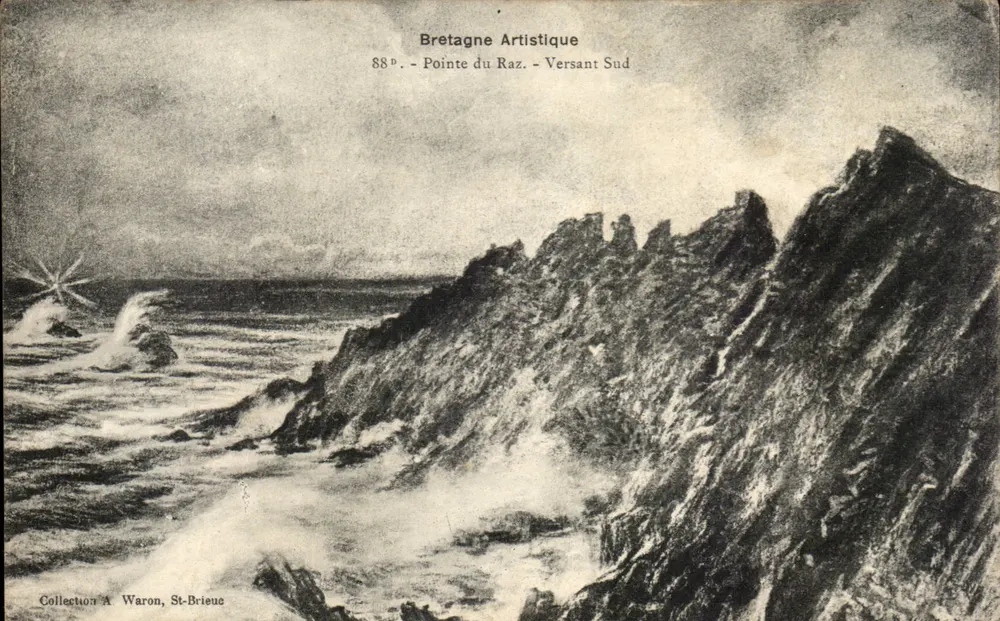 Ponta do Raz - Lado Sul — Coleção Artística da Bretanha, n°88, Coleção A. Waron, St-Brieuc - Frente