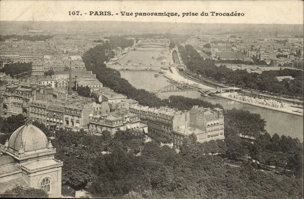 Paris - Panoramablick, vom Trocadéro aus — Serie 107 - Vorderseite