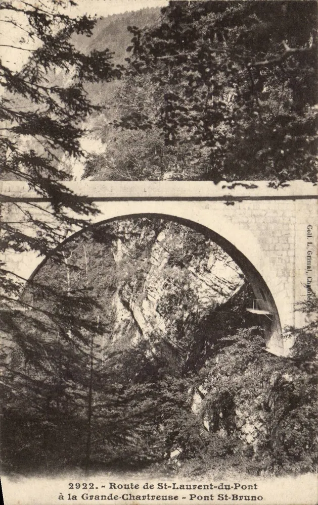 Brücke Saint-Bruno — Route von Saint-Laurent-du-Pont nach Grande-Chartreuse — Sammlung L. Grimal, Chambéry - Vorderseite
