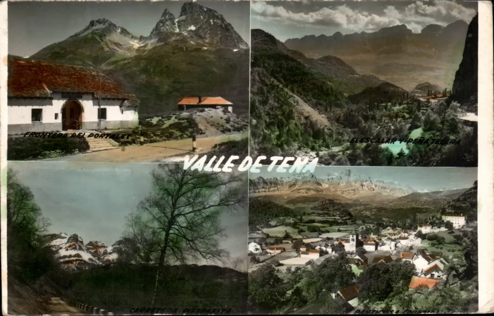 Valle de Tena — Frontera del Portales, El Escalar y Peña Tetera, Carretera Dierdaiya — Éd. Sicilia, no. 20 - Front