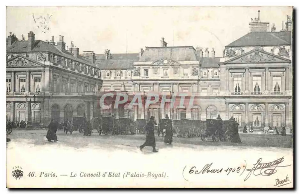 Paris — O Conselho de Estado (Palácio-Royal) — Editor Paris, n°46 - Frente