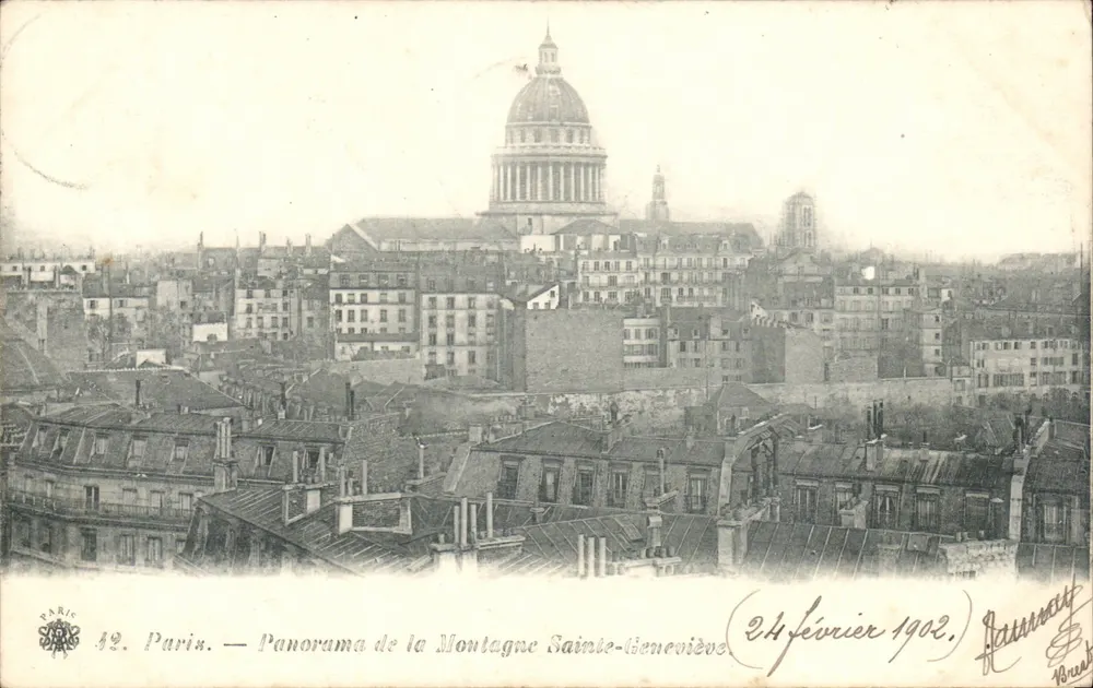 Paris — Panorama der Montagne Sainte-Geneviève — Paris, 42, Verlag Paris - Vorderseite