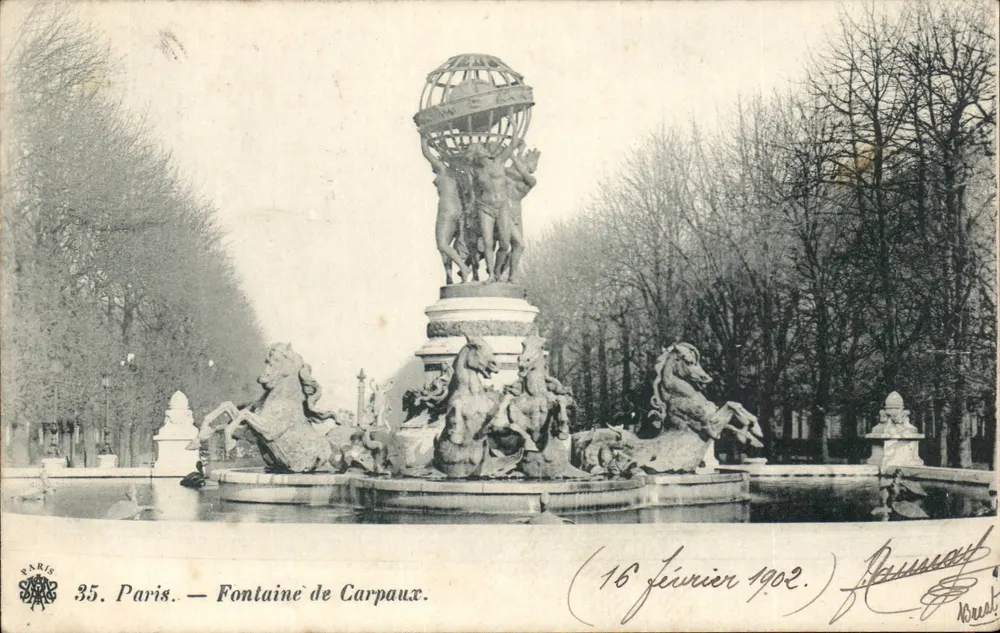 Paris — Fontaine de Carpaux — Imprimerie Parisienne n°35 - Frente