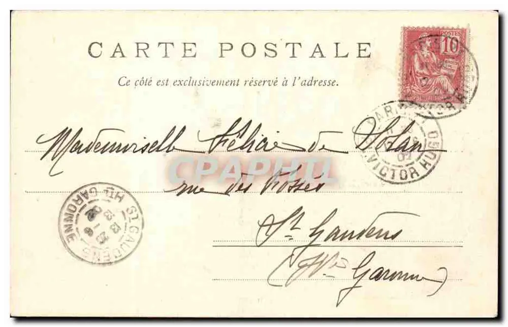 Paris - O Arco do Triunfo da Estrela — Edição Louis Burgy N° 39 - Verso
