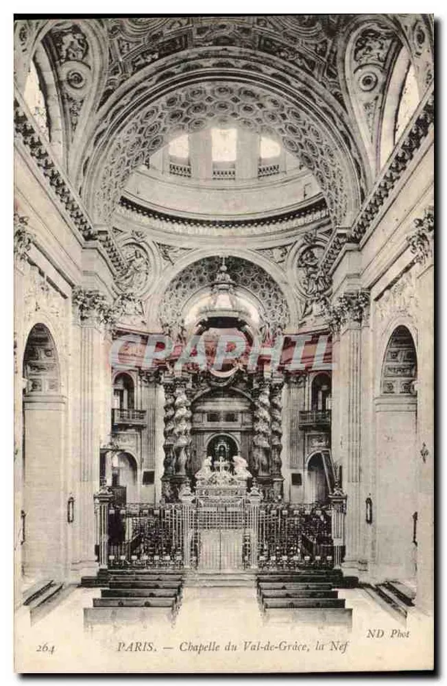 Paris — Capela do Val-de-Grâce, a Nef — ND Phot - Frente