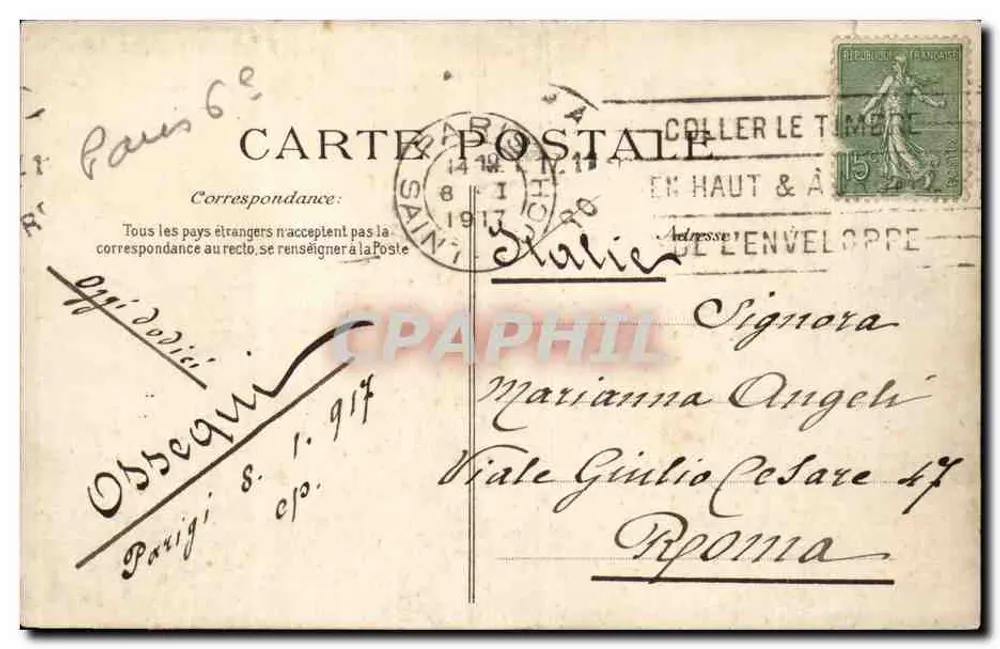 París - Iglesia de San Germain des Prés — La más antigua de París. Comenzada en el siglo XI. Editor Méobran, n° 4586 - Reverso