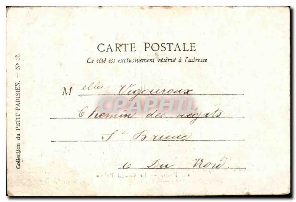 Paris — O Grande Palácio — Coleção do Petit Parisien, N° 12 - Verso