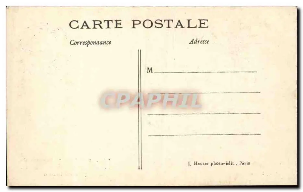 Paris - Panorama des Arc de Triomphe aus einem Ballon — J. H. Depore, n° 945 - Rückseite