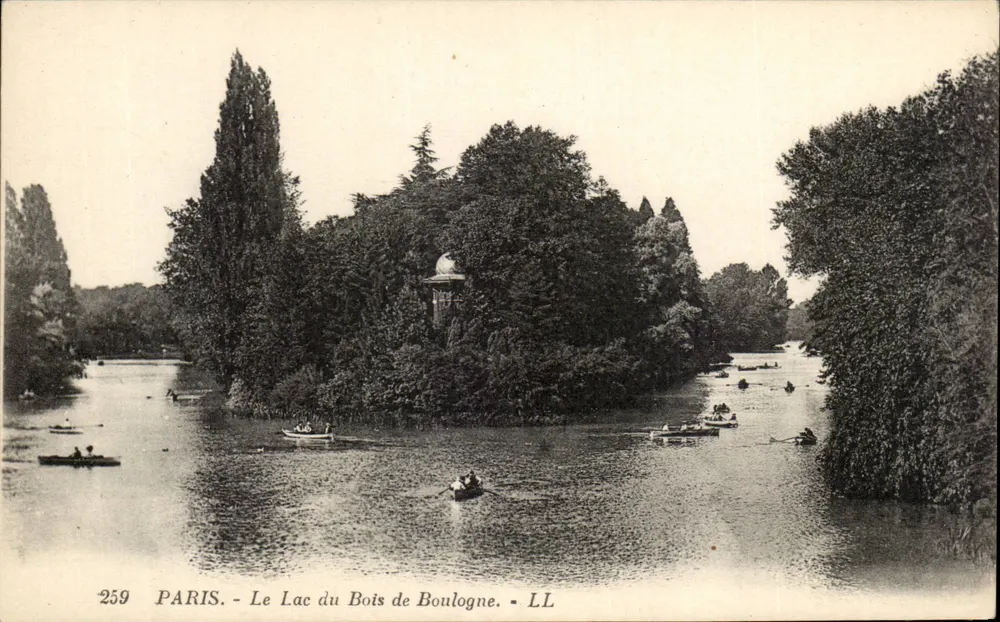Paris - Ansicht des Sees im Bois de Boulogne - LL - Vorderseite