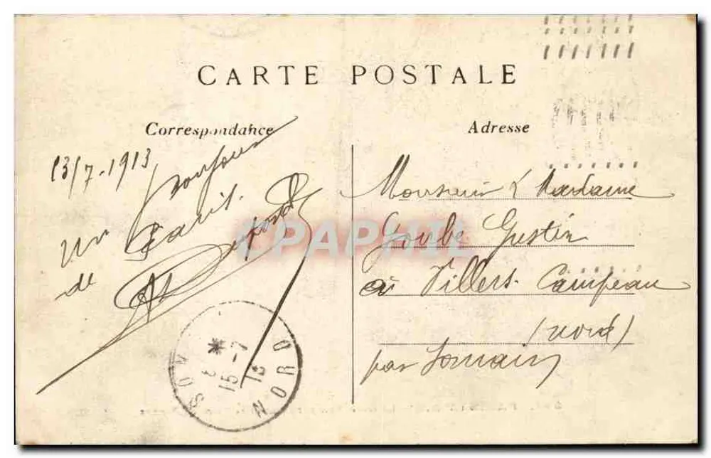 Paris (15. Arrondissement) — Bahnhof Montparnasse und Place de Rennes — C. M. - Rückseite