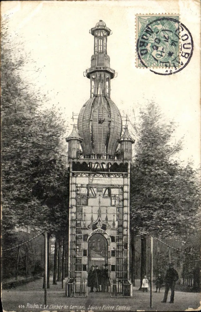 Zegarmaszt w Comines — Plac Pierre Cattéau — Roubaix - Awers