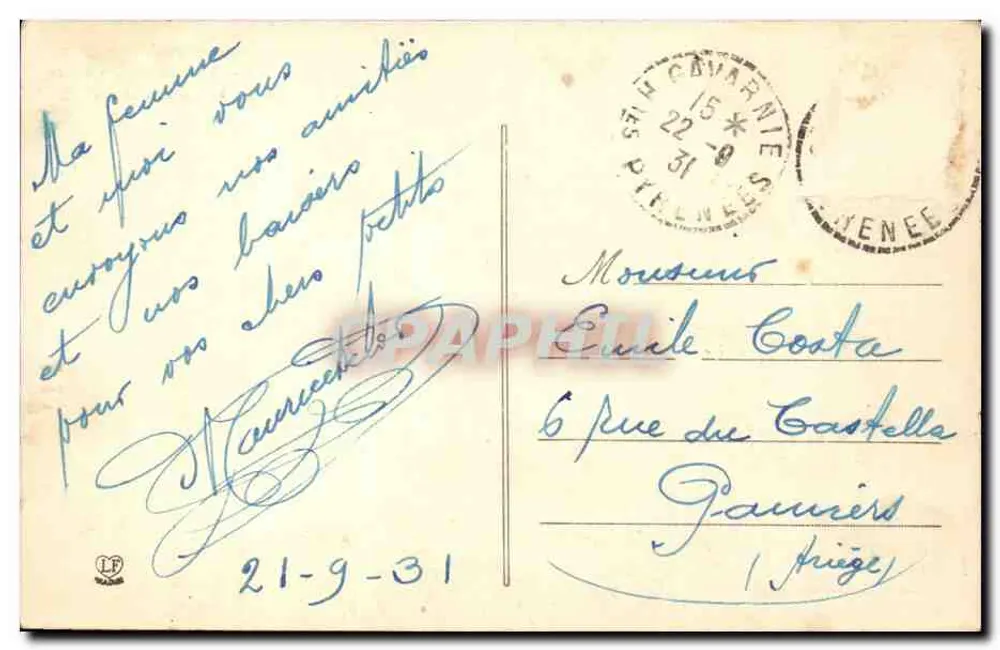 Lourdes - Die gekrönte Jungfrau und die Esplanade — L'Historype, Laquache Frères, Toulouse - Rückseite