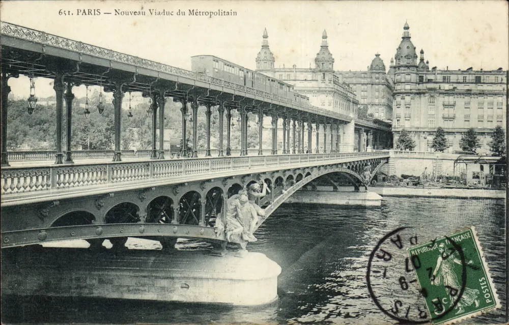 Paris — Neuer Viadukt des Métropolitain — Anonymer Verlag, Nr. 651 - Vorderseite