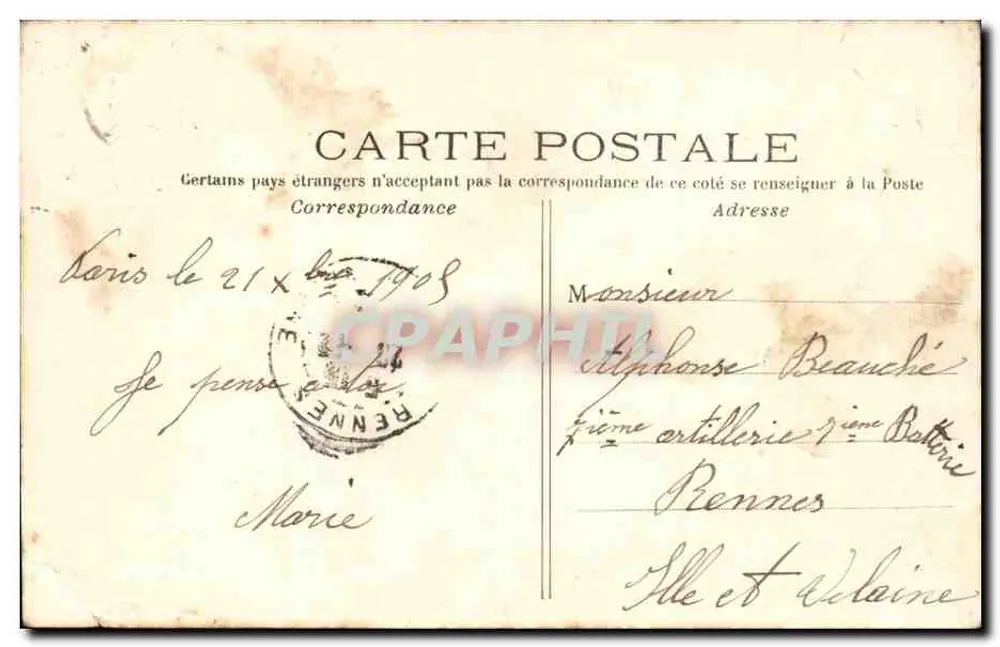PARIS — Die Avenue du Bois de Boulogne — C.M. n°43 - Rückseite
