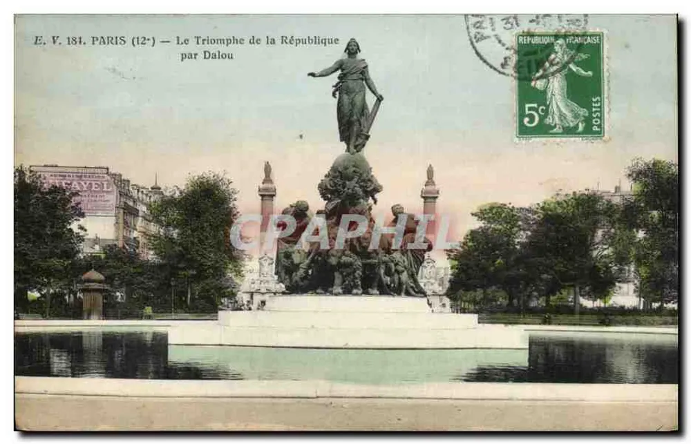 Paris (12º) — O Triunfo da República por Dalou - Frente