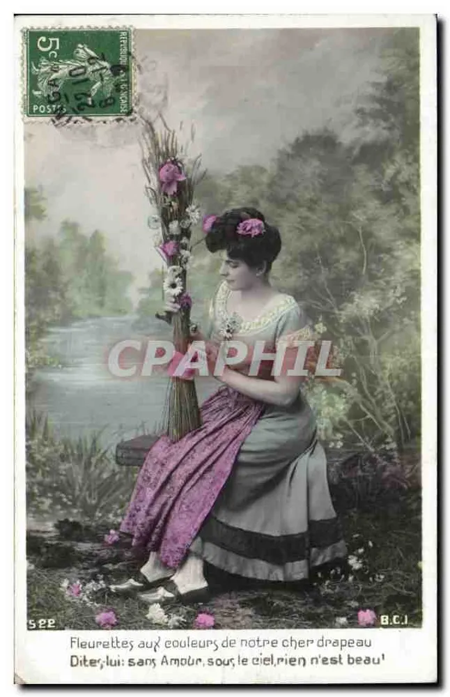 Blüten in den Farben unseres geliebten Fahnen — B.C.J. — Serie 522 - Vorderseite