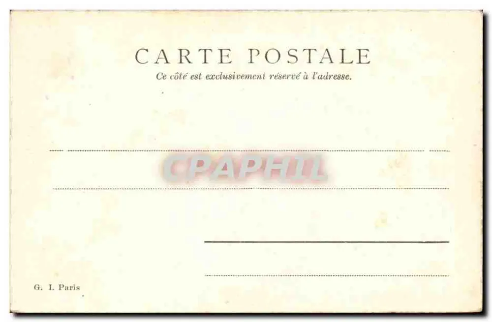 Frau in einem rosa Kleid vor einem Kreuz — Text 'CROIS ESPÈRE' — G. I. Paris - Rückseite