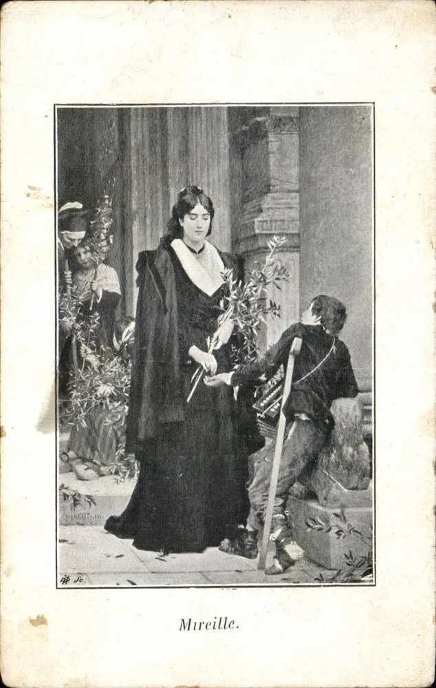 Mireille — Szene aus dem Stück von Maurice Maeterlinck — Verlag PASCOT, Nr. 10 - Vorderseite