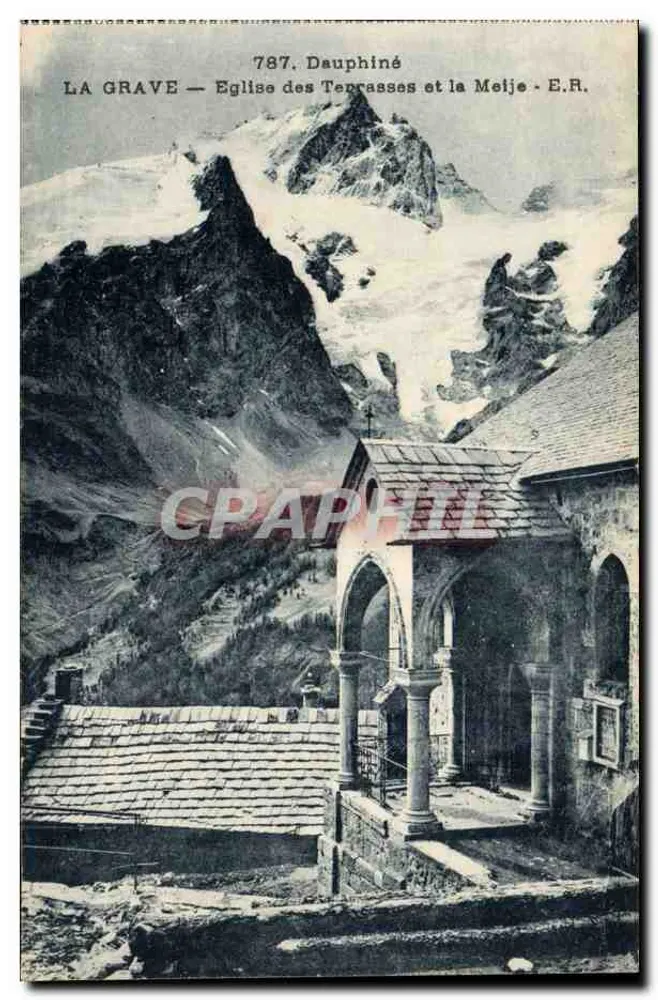 La Grave — Kirche der Terrasses und die Melje — Dauphiné - Vorderseite