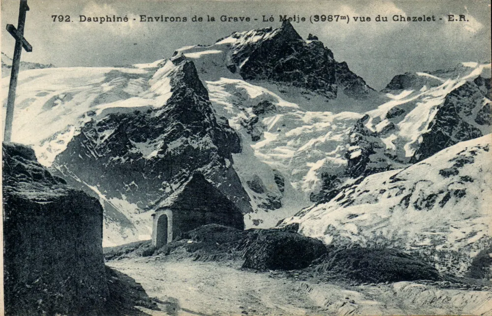 Dauphiné - Um La Grave - Lé Melje (3987m) Blick vom Chazelet - E.R. - Vorderseite