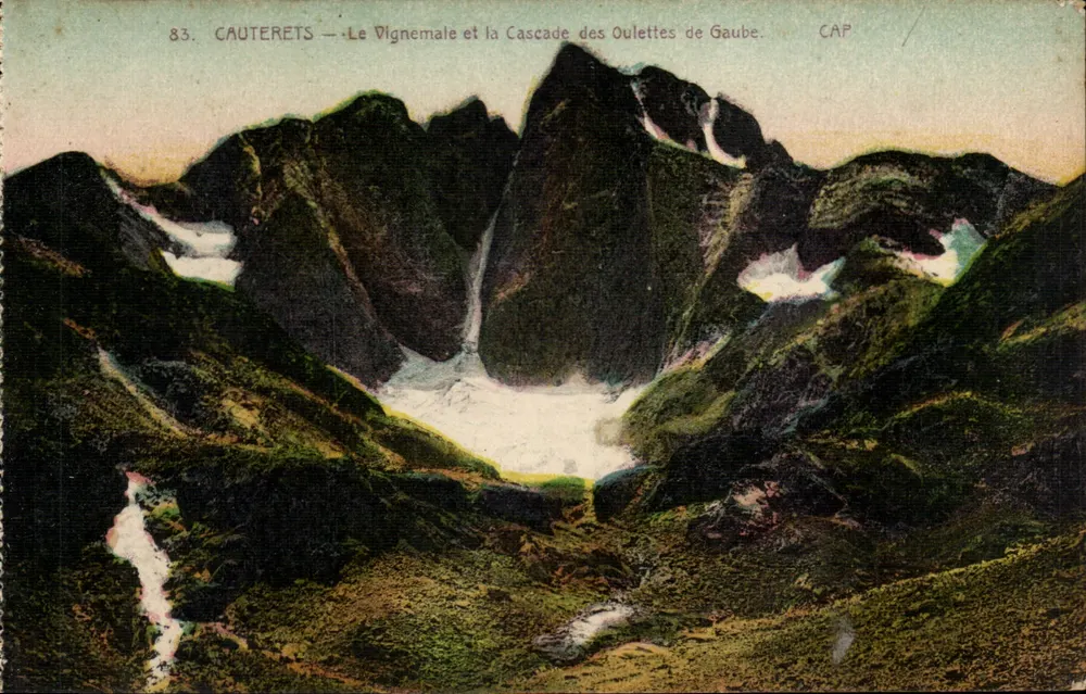 Cauterets — Le Vignemale und der Wasserfall der Oulettes de Gaube — CAP - Vorderseite