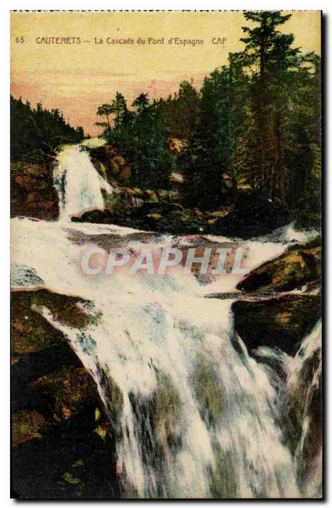 Cauterets — A Cachoeira do Ponte d'Espagne — CAP - Frente