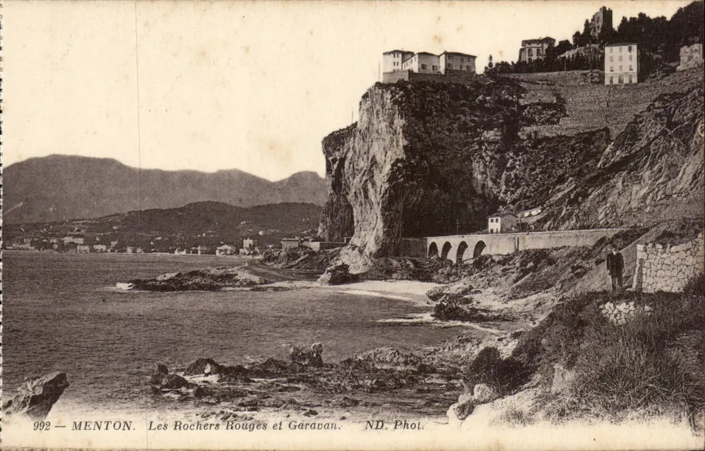 Menton — Os Rochos Vermelhos e Garavan — ND. Fot. n°992 - Frente