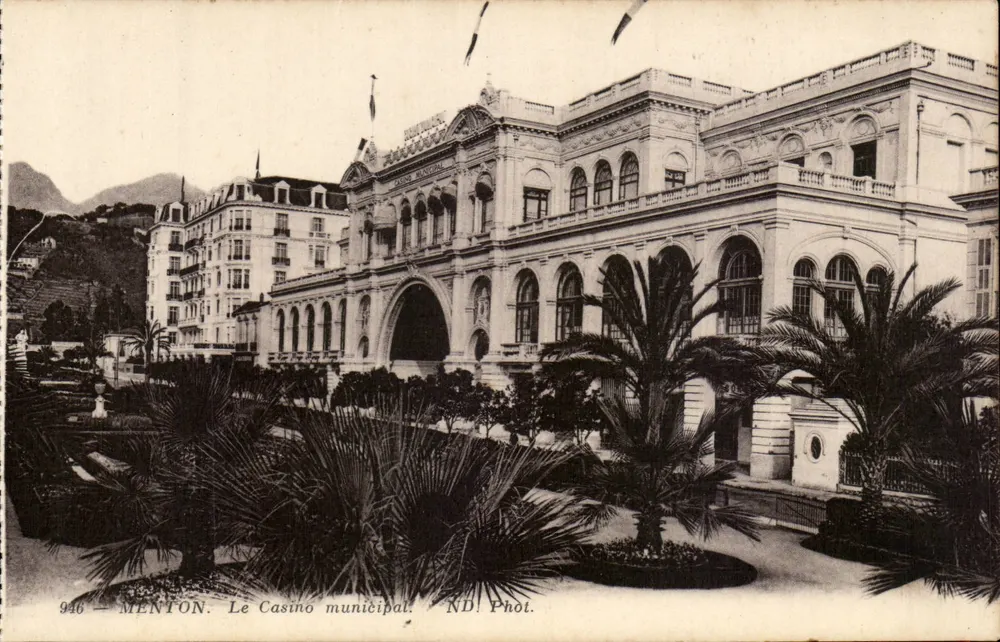 Menton — O Casino Municipal — ND. Fot. n° 946 - Frente