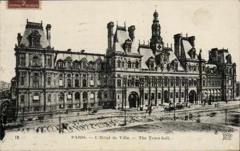 PARIS — O Hotel de Ville — The Town-hall. — JND Phot. - Frente