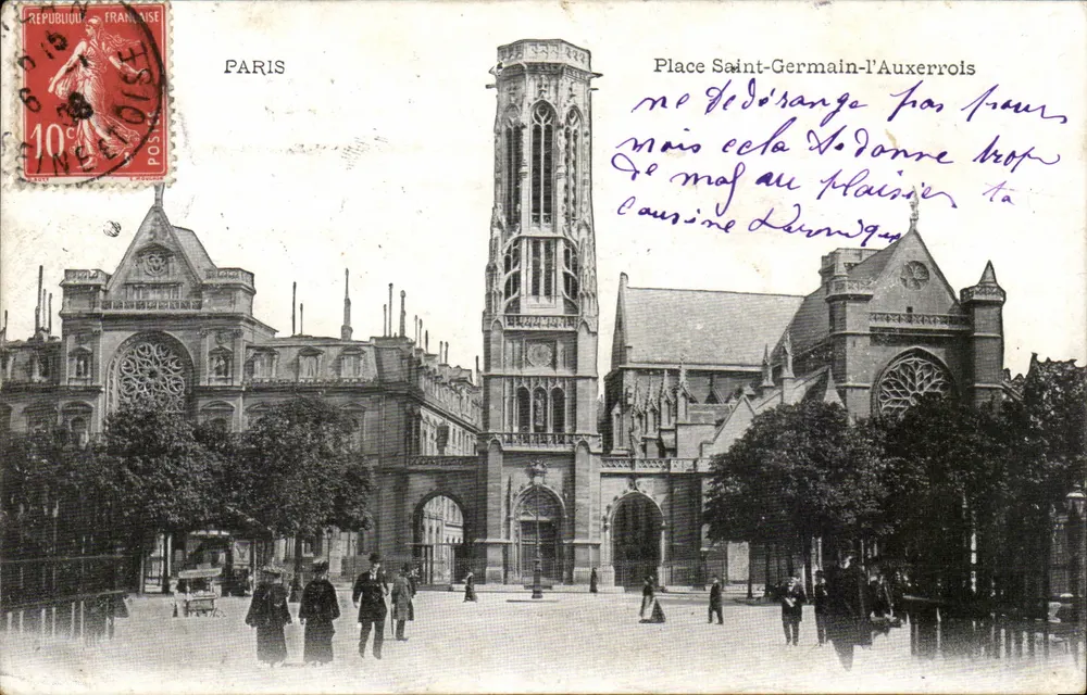 Praça Saint-Germain-l'Auxerrois — Paris — editor desconhecido - Frente
