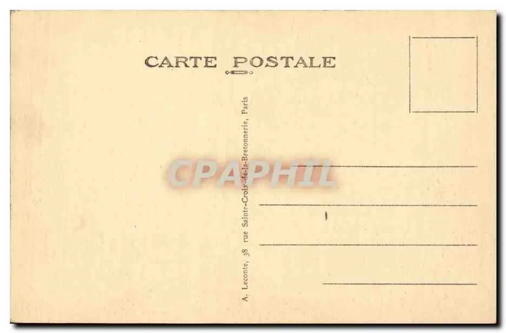 Paris - O Trocadéro — editor A. Leconte, 38 rue Saint-Croix-de-Bretomerie, Paris - Verso