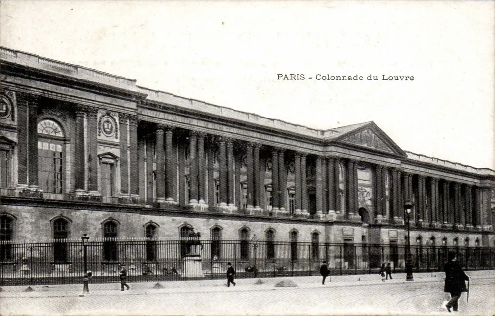 PARIS - Colunata do Louvre — vista arquitetônica — editor não identificado - Frente