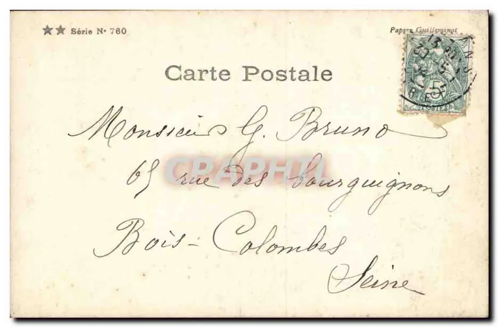 O Cristo dos tribunais — Série N° 780 — Papier Gaullennos - Verso