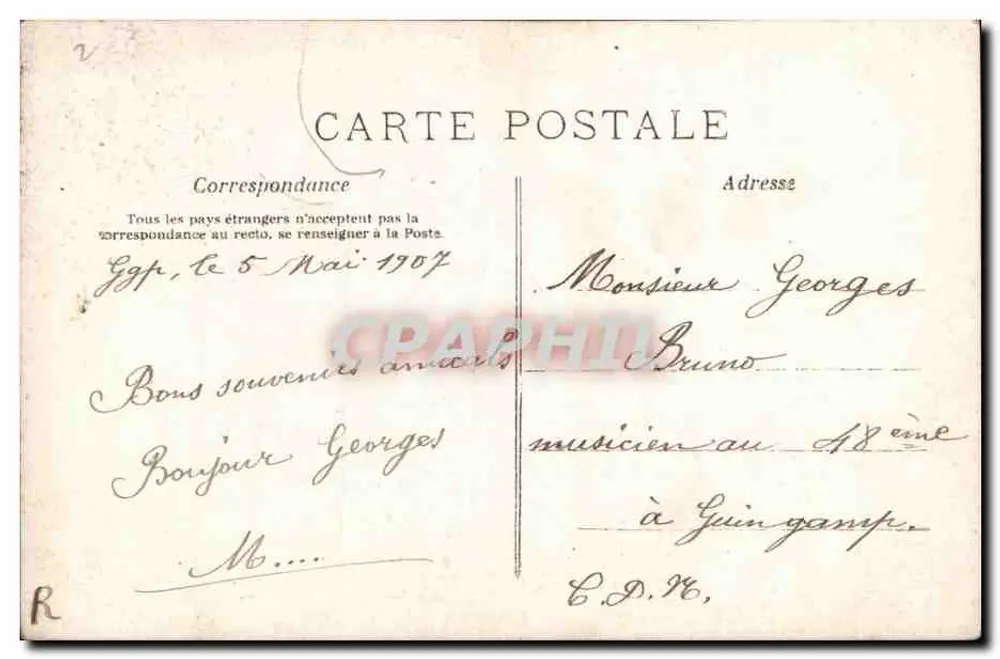 Casal no jardim de rosas — A. H. PARRAT, n°499 - Verso