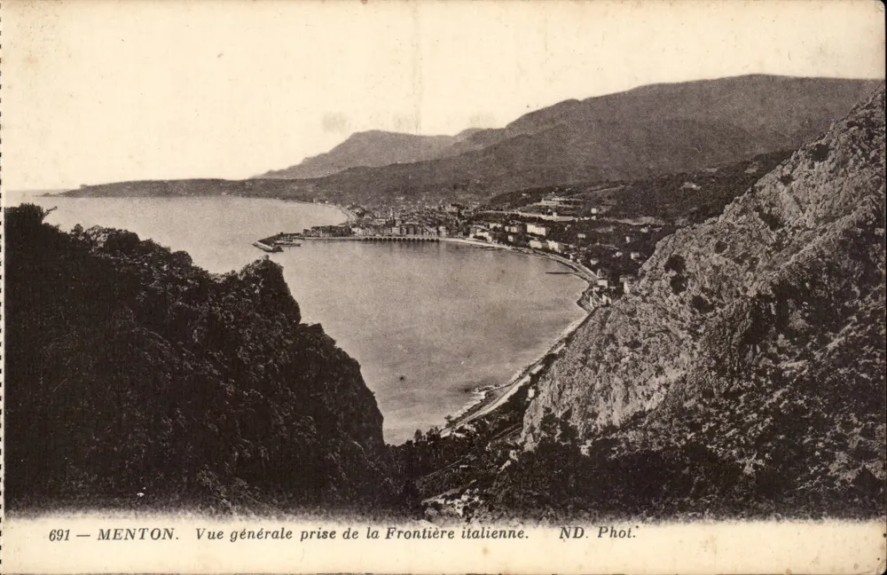 Menton — Allgemeiner Blick vom italienischen Grenzgebiet — ND. Phot. n°691 - Vorderseite
