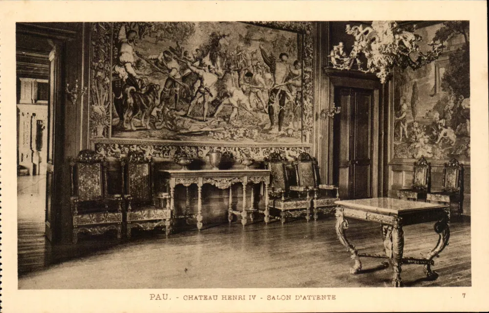 Pau - Schloss Henri IV - Wartezimmer — Edition Héritage Labonche Frères, Nr. 7 - Vorderseite